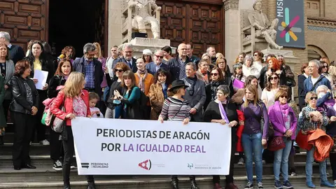 Las periodistas aragonesas han le&iacute;do un manifiesto con motivo del 8-M