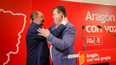 El actual alcalde ha estado apoyado por el presidente de Arag&oacute;n y secretario general del PSOE, Javier Lamb&aacute;n