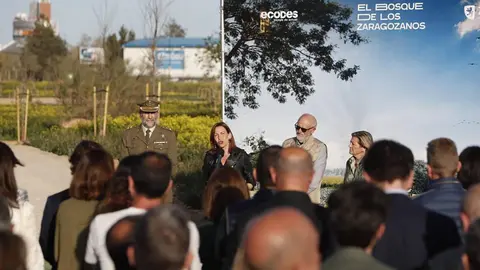 La consejera municipal de Servicios P&uacute;blicos, Natalia Chueca, en el cierre de temporada del segundo a&ntilde;o del Bosque de los Zaragozanos