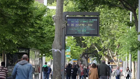 Panel de informaci&oacute;n ambiental municipal de Plaza Arag&oacute;n