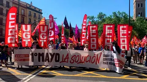 manifestaci&oacute;n UGT y CCOO