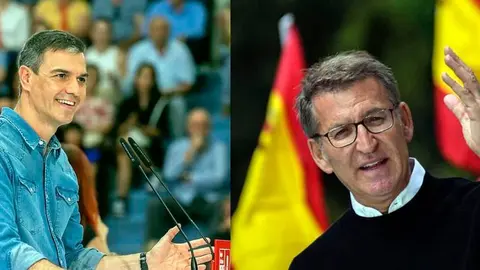 Pedro S&aacute;nchez y Alberto N&uacute;&ntilde;ez Feij&oacute;o