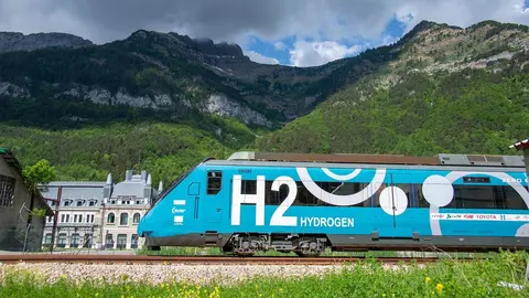 El primer tren de hidr&oacute;geno del proyecto FCH2Rail ha realizado su primer recorrido de prueba en la l&iacute;nea Zaragoza-Canfran