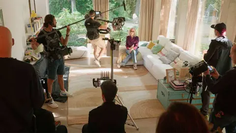 Uno de los momentos de la grabaci&oacute;n del spot audiovisual de Endesa
