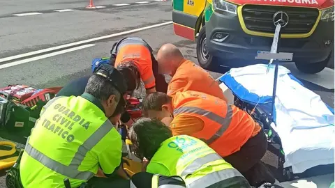 Las ambulancias han rescatado a los hombres