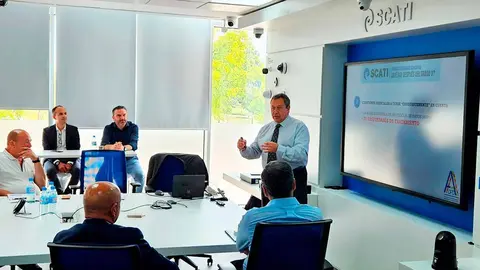 Alberto G&oacute;mez, durante su intervenci&oacute;n 