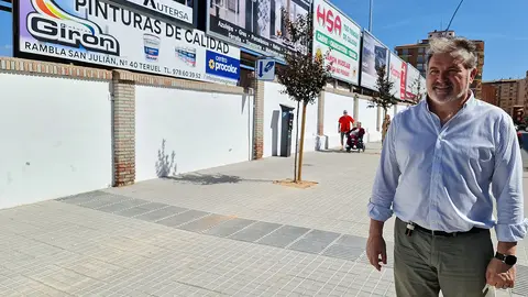 Tramo ampliado de la Avenida de Arag&oacute;n en Teruel, junto al campo de f&uacute;tbol Pinilla
