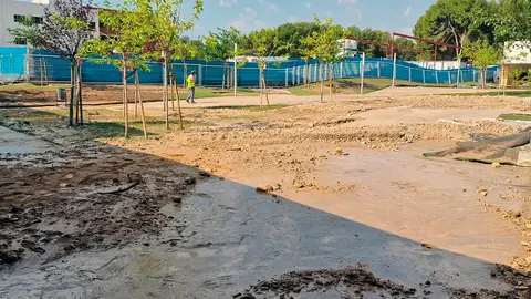 Estado en el que qued&oacute; el colegio Mar&iacute;a Zambrano tras la tormenta