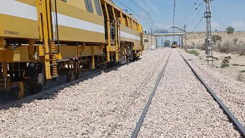 Obras ferroviarias en Zuera