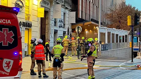 Incendio plaza Espa&ntilde;a Zaragoza