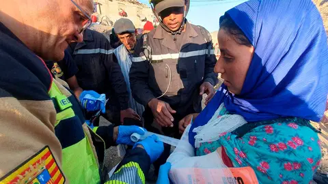 Bomberos de Zaragoza terremoto Marruecos heridos