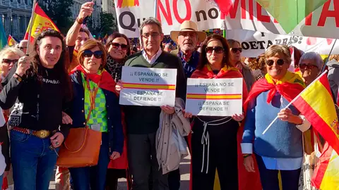 Vox durante una concentraci&oacute;n contra la amnist&iacute;a