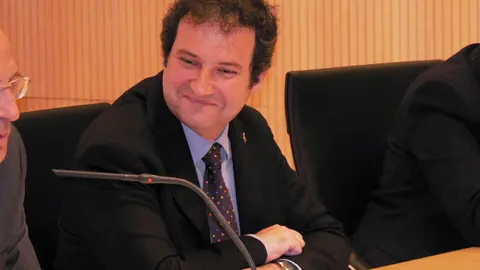 Hereu, en una de sus visitas a Zaragoza cuando era alcalde de Barcelona