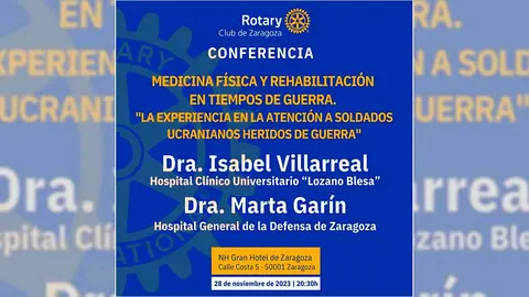 Cartel conferencia Rotary Club Zaragoza