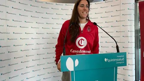 Vega Gimeno ha comparecido en rueda de prensa en la previa del choque ante el Gernika