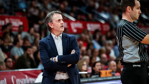 Ante el Kalev/Cramo el equipo hizo un &uacute;ltimo parcial de 8-26 que les llev&oacute; a la derrota. Fotograf&iacute;a: Casademont Zaragoza.
