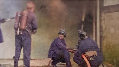Recreaci&oacute;n del incendio
