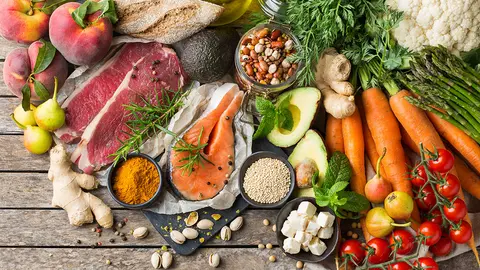 Comida saludable en un plato