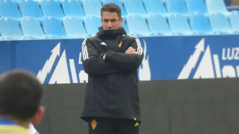 Entrenador del Real Zaragoza Julio Vel&aacute;zquez
