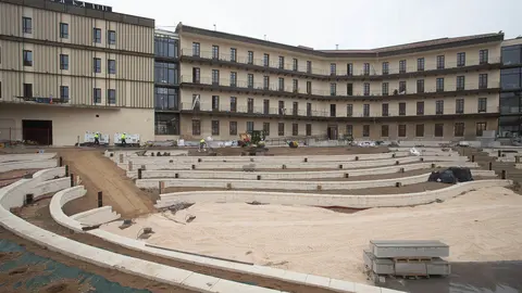 Imagen del grader&iacute;o que tiene la nueva residencia de estudiantes de Pontoneros