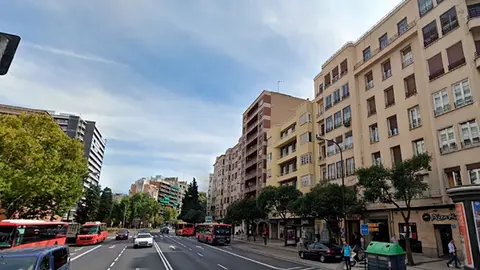 Paseo-Mar&iacute;a-Agust&iacute;n-Zaragoza-carril-bici