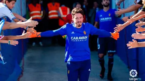 El Real Zaragoza prepara un homenaje a Cristian &Aacute;lvarez. Foto: LaLiga