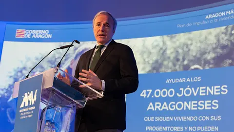 Jorge Azc&oacute;n, durante un acto este martes. Foto: DGA