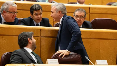 Jorge Azc&oacute;n, este lunes en el Senado. Foto: Fabi&aacute;n Sim&oacute;n (Gobierno de Arag&oacute;n)