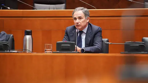 Xavier de Pedro durante la Comisi&oacute;n. Foto: Cortes de Arag&oacute;n