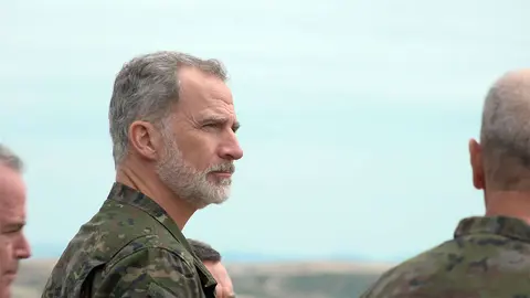 Imagen de archivo. Felipe VI, durante unas maniobras.