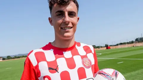 Alejandro Franc&eacute;s habla como nuevo jugador del Girona. Foto: Girona.