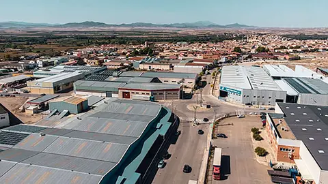 Imagen del pol&iacute;gono industrial de Valdemuel, en &Eacute;pila, donde ha sucedido el accidente laboral