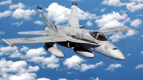 Modelo de avi&oacute;n F-18 utilizado por el Ej&eacute;rcito del Aire