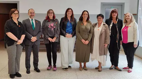 La consejera, Carmen Sus&iacute;n, en Calatayud, con miembros de la Federaci&oacute;n Espa&ntilde;ola