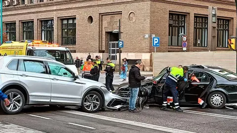 El accidente de tr&aacute;fico ha sucedido en paseo Echegaray, entre el Ayuntamiento y el Pilar