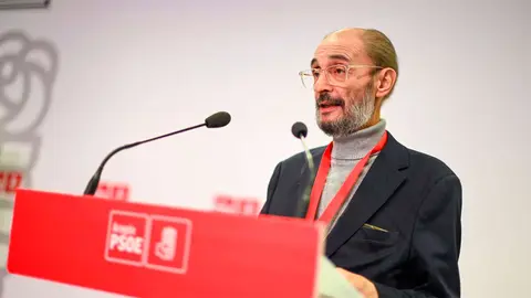 Lamb&aacute;n, durante el &uacute;ltimo Comit&eacute; Regional. Foto: PSOE Arag&oacute;n
