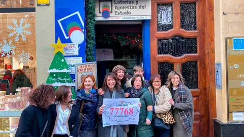 Afortunados de la Loter&iacute;a de Navidad 2024 en Zaragoza. Foto: A.D.