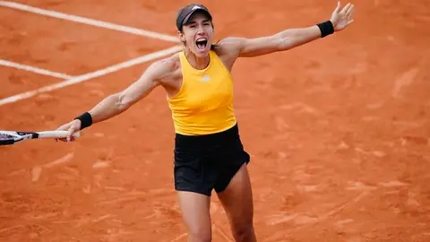 Irene Burillo, durante Roland Garros en 2024. Foto de archivo.