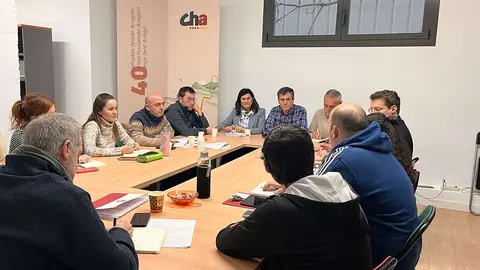 Consejo nacional de CHA, este lunes, en Zaragoza. Foto: Eduard Peralta