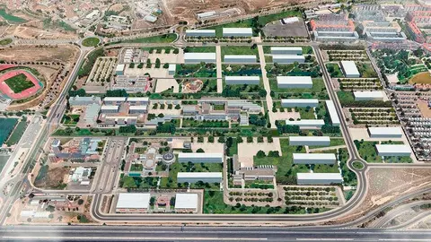 Recreaci&oacute;n del Parque, entre el Campus R&iacute;o Ebro y Parque Goya. Foto: DGA