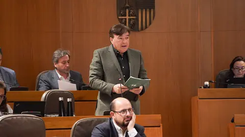 Tom&aacute;s Guitarte durante una intervenci&oacute;n. Foto: Cortes de Arag&oacute;n