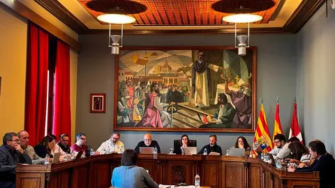 Pleno en el Ayuntamiento de Caspe este jueves 13 de febrero. Foto: Ayto Caspe