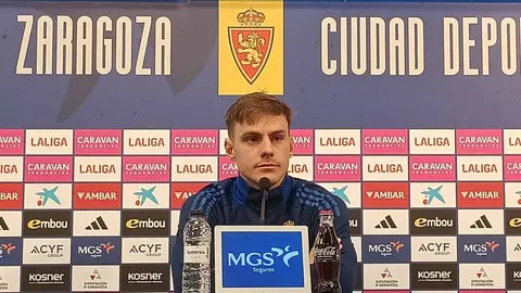 Dani G&oacute;mez ha comparecido este martes en la Ciudad Deportiva del Real Zaragoza