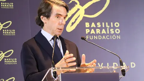 Jos&eacute; Mar&iacute;a Aznar, este mi&eacute;rcoles, en Zaragoza. Foto: C&aacute;mara de Comercio