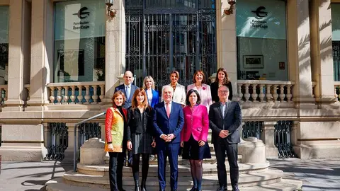 El equipo directivo de la Fundaci&oacute;n este mi&eacute;rcoles en la sede.