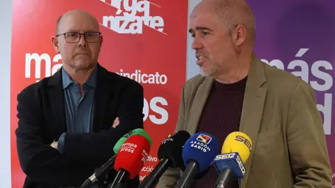 Imagen de archivo. Unai Sordo frente a los medios de comunicaci&oacute;n. Foto: CCOO