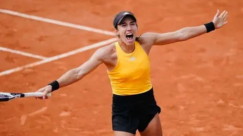 Irene Burillo, durante Roland Garros en 2024. Foto de archivo.