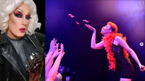 La drag queen Starglam y el drag king Neo F&eacute;nix