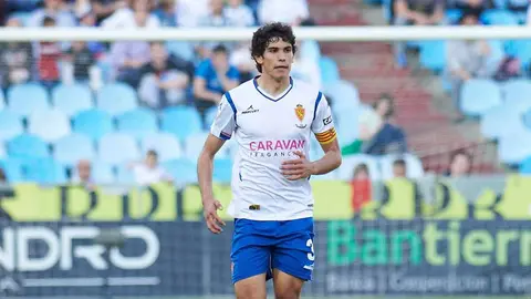 Jes&uacute;s Vallejo, en un partido con el equipo ma&ntilde;o. Foto: Real Zaragoza