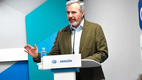 Jorge Azc&oacute;n durante su intervenci&oacute;n en el Comit&eacute;. Foto: PP Arag&oacute;n